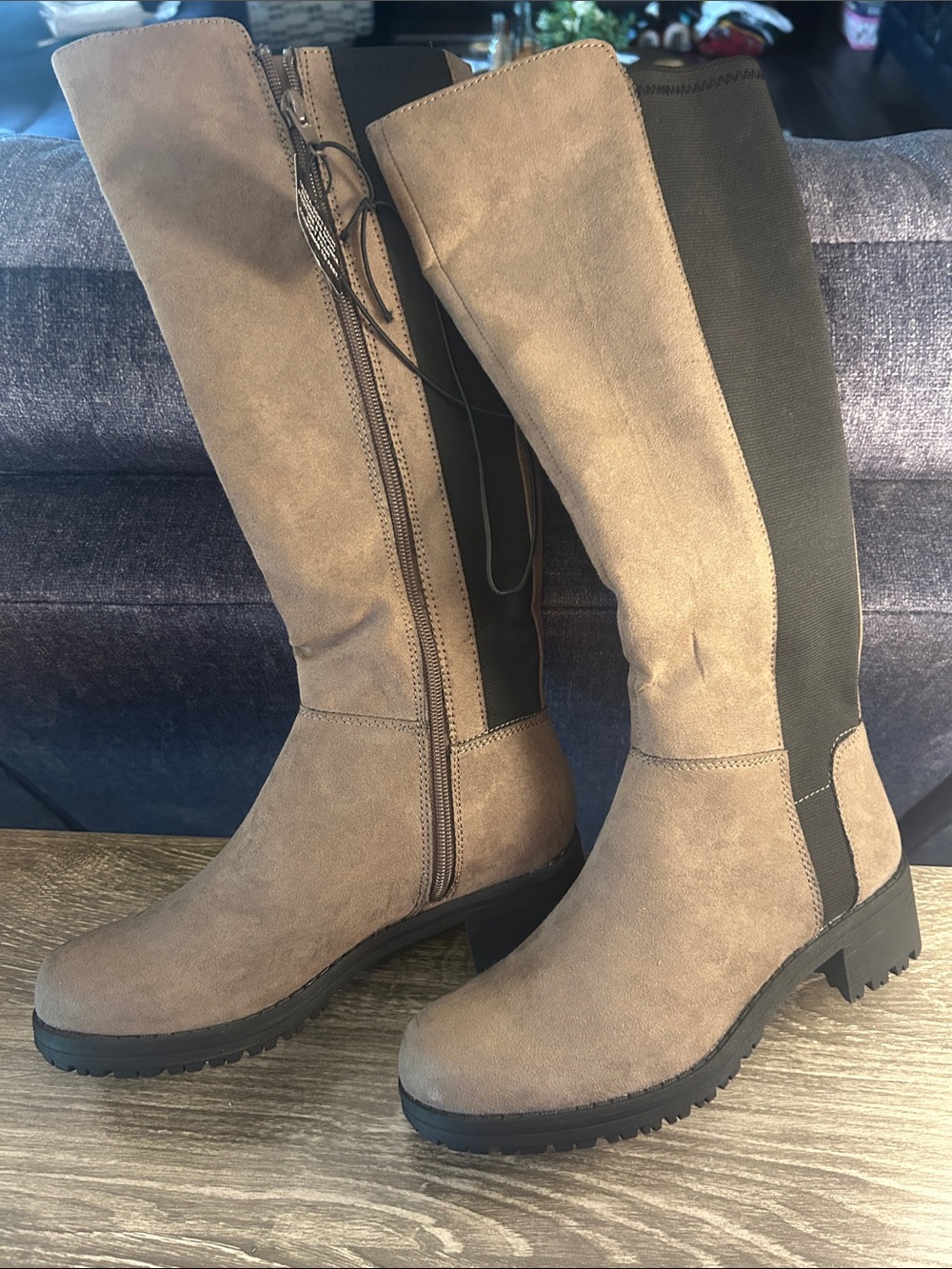 Arizona Jean Co - Tall Taupe Women's Riding Boots  Size 6M